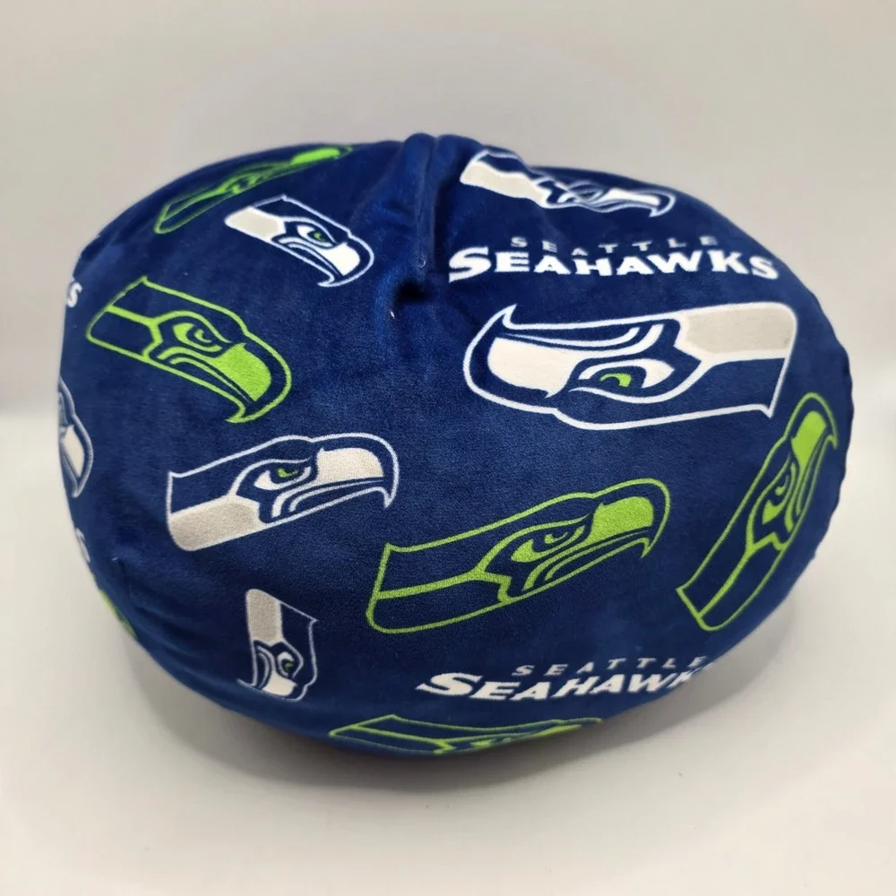 Northwest Seattle Seahawks NFL Plush Cloud Pillow Round Logo Print Sports Decor